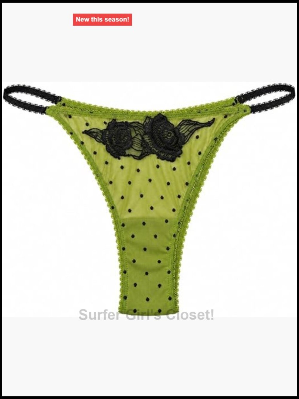 Victoria's Secret Very Sexy Mesh Brazilian Panty Sheer High Leg Lace